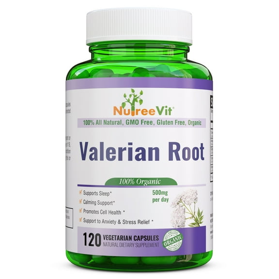 NutreeVit 100% Organic -Valerian root (60 Count)