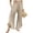 *1-Beige, variant on VBVC Women's Smocked Wide Leg Pants,Casual Loose-Fit Flowy Trousers For Women,Ladies Lightweight Loungewear with Pockets,Army Green,S-2XL
