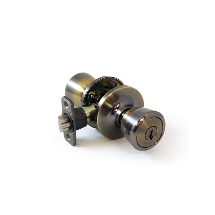 Atlas Tulip Entry Locking Door Knob, Satin Chrome