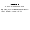 thumbnail image 2 of Front Rear Disc Brake Rotors And Ceramic Pads Kit For Subaru Impreza, 2 of 2