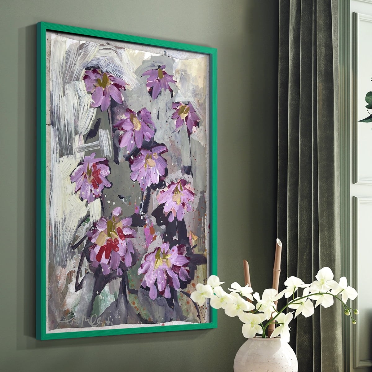 Zinnia II Framed Print - Solid Wood in Single Picture Frame Solid Wood 2 Framed Print