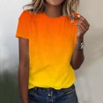 thumbnail image 2 of MEICHEN Women Letter Printing Round Neck Short Sleeve T Shirt Tops Casual Shirts Summer Fashion Clothing for Women, 2 of 9
