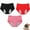 Pink, variant on Women 3PC Solid Mesh Breathable And Comfortable High Waist Peripheral Leak Proof Menstrual Pants plus Size Underwear for Women Satin Underwear for Women Lace Bikini Underwear High Waist Thong Panties