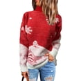 thumbnail image 4 of Suéter navideño de cuello alto y manga larga para mujer, 4 of 5