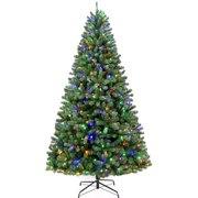 Hykolity 7.5 ft Prelit Artificial Christmas Tree with 450 Color Changing LED Lights, 1450 Tips, 10 Color Modes