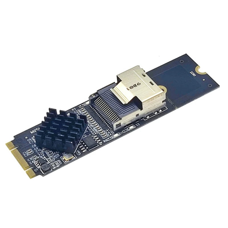 2X M.2 NVME to Mini SAS SFF-8087 Expansion Card Support 4 Port SATA3.0 6Gbps HDD SSD SATA Controller SFF8087 to M2 NVME