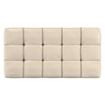 thumbnail image 6 of Sienna 34" Transitional Rectangle Ottoman Bench in Satin Cream Faux Leather, 6 of 13