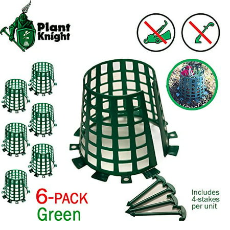 Plant and Tree Guard and Protector for Trees, Plants, saplings, Landscape Lights, lamp Posts, More; Expandable for Larger Trees and Plants; Protection from Trimmers, Weed whackers (Green