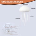 thumbnail image 3 of Meitianfacai LED Cute Jellyfish Night Lamp RGB Gradient Swimming Jellyfish Bedside Lamp Hangable Standing Voice Control Lights, 3 of 3
