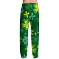 thumbnail image 5 of Men's St Patrick's Day Print Comfortable Casual Drawstring Pants Full Length Lounge Pants Soft Polyester Spring Summer Wear 2026 Green 2XL, 5 of 7