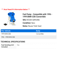 thumbnail image 2 of Fuel Pump - Compatible with 1996 - 1999 BMW 328i Convertible 1997 1998, 2 of 2
