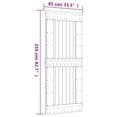 thumbnail image 3 of vidaXL NARVIK 33.5"x82.7" Solid Pine Wood Sliding Barn Door, Natural Brown, No Hardware Kits, 3 of 9