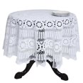 thumbnail image 1 of SARO 869.W72R 72 in. Galucia Rond Fait Main Crochet Coton Dentelle Linge de Table - Blanc, 1 of 4