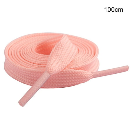

2 Pairs 80cm Flat Reflective Runner Shoe Laces Safety pink2