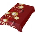 thumbnail image 5 of SKYSONIC Christmas Balls Tablecloth Waterproof Washable Polyester Square Table Cover Durable Tablecloth for Kitchen Dining Table Party Decor (54 X 54 Inch), 5 of 7