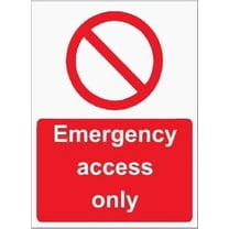 Emergency access only sign Safety Signs, Prohibition Safety Signs Metal Sign Danger Warning Notice Safety Tin Sign 12x16 Inch