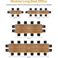 thumbnail image 2 of 13FT Large Rectangle Conference Table, Long Meeting Table Business Tables for 10-14 People (Two Tables), 2 of 5