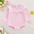 thumbnail image 4 of Xyant Cousin Crew Matching Outfit Newborn Baby Girl Long Sleeve Romper Toddler Girl Pullover Sweatshirt Top Fall Winter Clothes (Pink,3-6 Months), 4 of 7