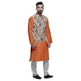 thumbnail image 2 of Atasi Ethnic Kurta Churidar Pajama Set With Printed Nehru Jacket Set For Mens, 2 of 3