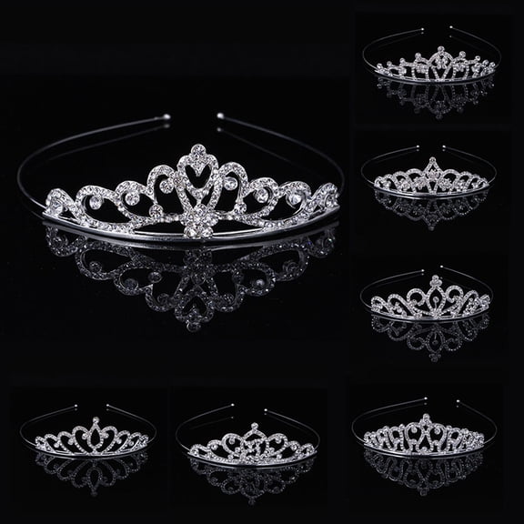 Jiaroswwei Lovely Crown Rhinestone Kids Girl Princess Tiara Headband Dancing Party Headwear
