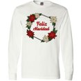 thumbnail image 3 of Inktastic Feliz Navidad Poinsettia Long Sleeve T-Shirt, 3 of 5