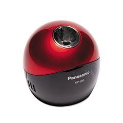Panasonic Pinpoint Desktop Battery-Operated Pencil Sharpener, Black/Red