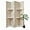 White-washed, variant on Room Divider with Shelves, 5.6 Ft Tall Folding Wood Screen with Double Hinges for Home Office Bedroom Hotel Decoration (4 Panels, White-Washed)