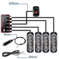 thumbnail image 3 of 4pcs 4led Stroboscopes 12v Strobe Light 4 In 1 Car Emergency Light Beacon Emergency Fashing Light ( Taiy, 3 of 4