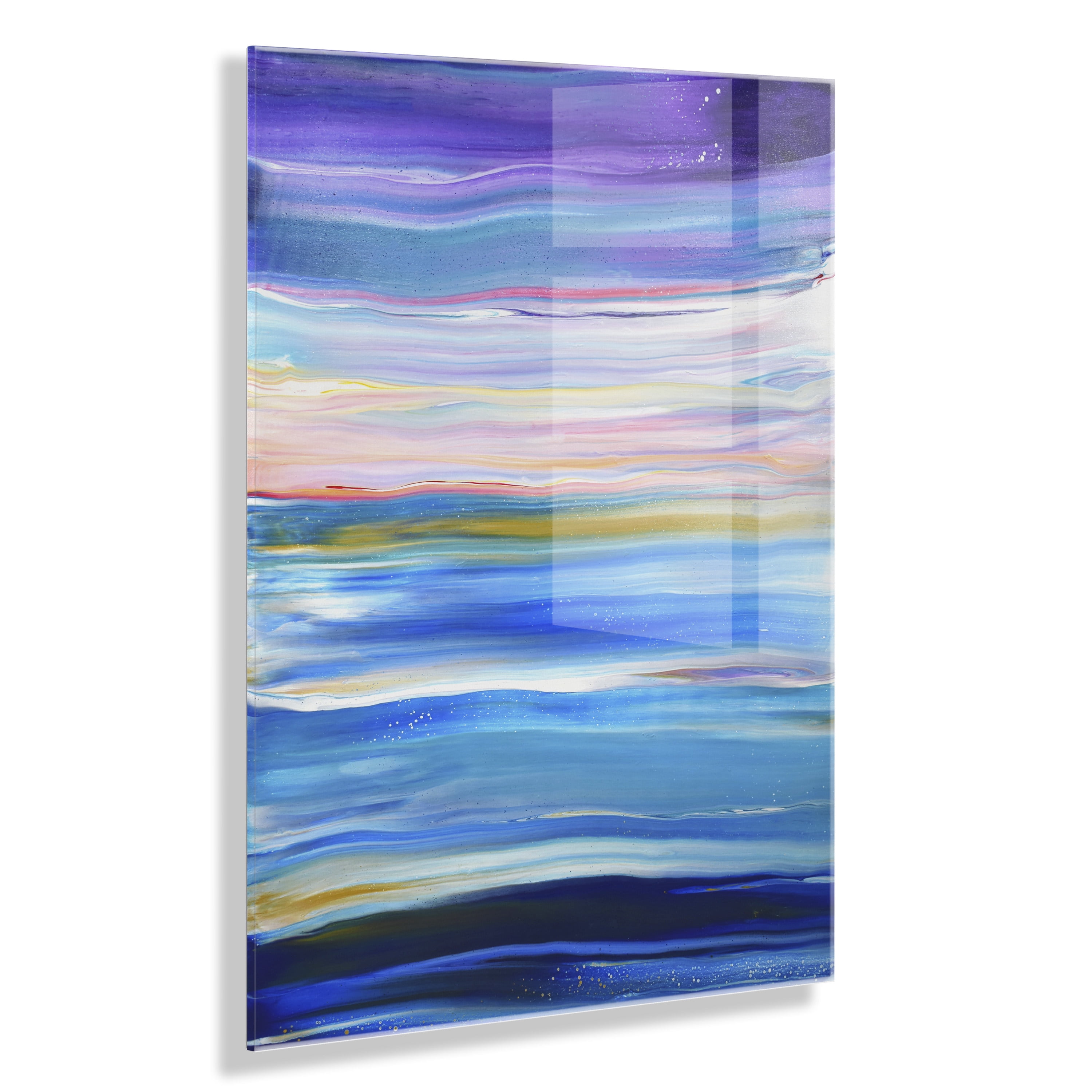 Seaside Serenity 36" x 27" Abstract Floating Acrylic Wall Art