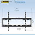 thumbnail image 4 of ProMounts Flat / Fixed TV Wall Mount for 42" to 84" TVs, Holds Up to 143lbs (FF64), 4 of 8