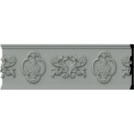 Ekena Millwork 7 7/8"H x 3/4"P x 94 1/2"L, (12" Repeat), Lisbon Chair Rail