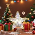 thumbnail image 4 of Christmas Star Tree Topper 7.87 Inch with LED Lights Battery Operated Glittering Hollow Out Design for Xmas Tree Decorations Home Party Festive Holiday Ornament Shimmering Decor(Battery Not Included), 4 of 5