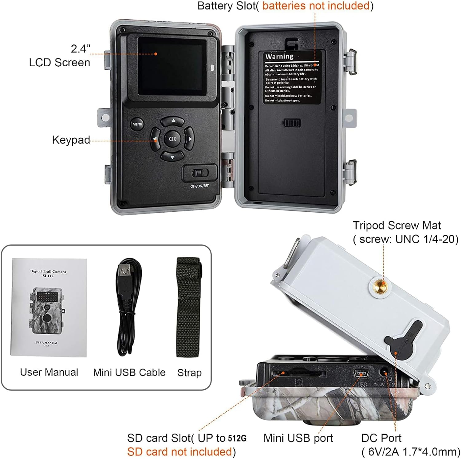 2-Pack BlazeVideo Game and Deer Trail Camera 64MP, 12960P H.264 MP4 No Glow Night Version for Wildlife Hunting Field Tree Scouting Cam for Outdoor Animal Tracking andIndoor Security Surveillance