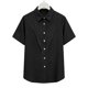 thumbnail image 5 of Camisas de Manga Larga para las Mujeres Suelto Ajuste Solapa Botón de Manga Corta Blusa de Túnica, Suaves Camisas de Manga Larga para las Mujeres Bajo Scrubs Desgaste de Verano Casual, 5 of 7