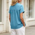 thumbnail image 6 of ClodeEU Women's Round Neck Short Sleeve Blouses,Casual Loose Fit Shirts for Summer ,Women's Plus XXL, 6 of 7