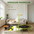 thumbnail image 4 of CoSoTower Mini-Trampoline Pliable de 50 Pouces, Trampoline D\'entraînement Physique Rebondisseur avec Élastique, Barre de Poignée Ajustable, Stable et Silencieux, 4 of 7
