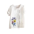 thumbnail image 4 of Camisetas de Manga Corta para Mujeres, Camiseta de Manga Corta Impresa Casual Hecha de 95% Poliéster 5% Spandex para Todas las Estaciones, Camisetas de Manga Corta para Mujeres, 4 of 5