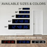 IVATION Large Digital Wall Clock with Stopwatch, Alarms, Timer, Temperature, Remote