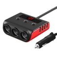 thumbnail image 2 of Enchufe Del Encendedor De Cigarrillos Del Coche Adaptador de encendedor de cigarrillos 12-24V Adaptador de cargador de coche con 4 puertos USB para iPhone iPad Sywqhk Accesorios para autos y motos, 2 of 5