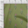 thumbnail image 1 of oneOone Silk Tabby Fabric Leaves & Floral Block Print Sewing Fabric BTY 42 Inch Wide, 1 of 4