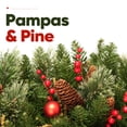 thumbnail image 2 of OasisCraft 2 Pack 4FT Pre-Lit Christmas Tree Outdoor with Pine Cones & Red Berries LED Lights, 2 of 7
