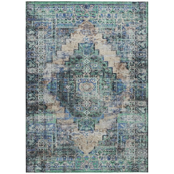 Dalyn Rugs Machine Washable Indoor/Outdoor Chantille ACN2139 Green 10' x 14' Rug