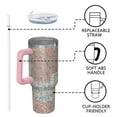 thumbnail image 4 of OBREWU Pioneer Flower Tumbler with Handle and Lid,40oz Pioneer Flower Double Wall Vacuum Insulated Tumbler,Pioneer Flower Cups Gift for Women and Men, 4 of 7