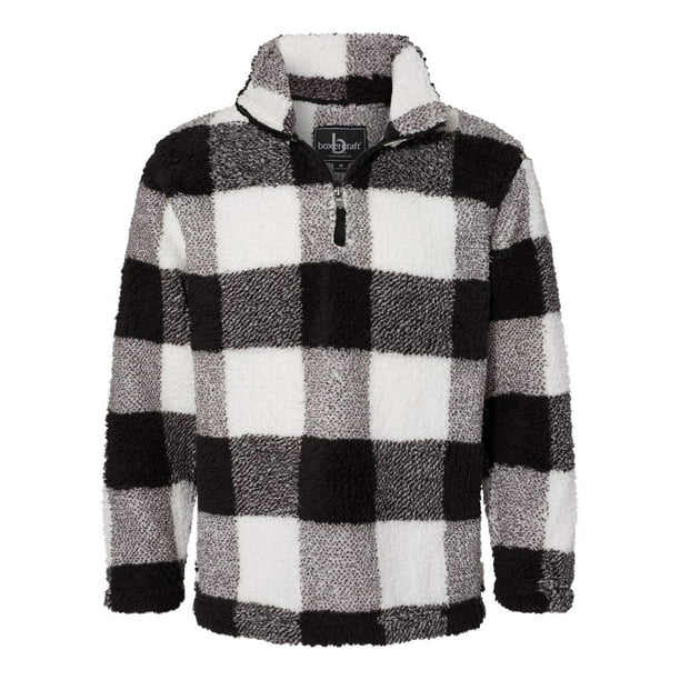 Black and white sherpa pullover