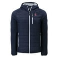 thumbnail image 2 of Men's Cutter & Buck  Navy California Angels Cooperstown Collection Rainier Primaloft Eco Full-Zip Raglan Hybrid Jacket, 2 of 3
