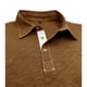 thumbnail image 4 of Playeras Elvqul de Hombre Amarillo de Color Sólido Playa Manga Corta Algodón Abotonada Gym Solapa, 4 of 5