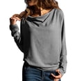 thumbnail image 2 of BJUTIR Long Sleeve Tshirts For Women Custom Logo Elegant Design V Neck Long Flare Sleve Plus Size Ladies' Blouses And Tops Chiffon Blouse Ladies, 2 of 5