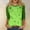 Light Green03, variant on Womens St Patricks Day Shirt Funny Cute Loose Fit 3/4 Sleeve Four Leaf Clover Print Shamrock Printed T-Shirt Round Neck Plus Size St Patricks Day Casual Tunic Tops Outfit Green 2XL