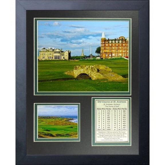 Legends Never Die The Old Course at St. Andrews Golf Course Framed Memorabilia