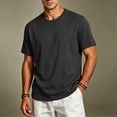 thumbnail image 2 of Sports Shirts Dqueduo Men's Short Sleeved Round Neck Elastic Breathable Top Casual Sports T-shirt Black XXL, 2 of 6